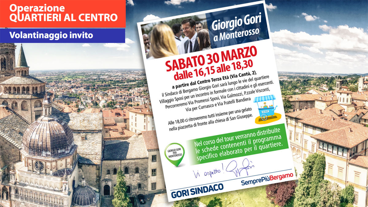 Il volantino di annuncio del tour, distribuito nel quartieri
