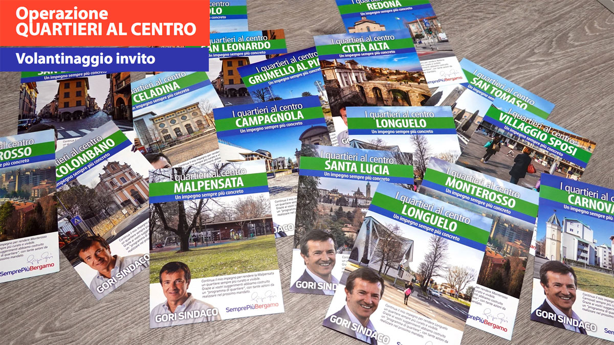 Il fronte delle schede di programma di quartiere