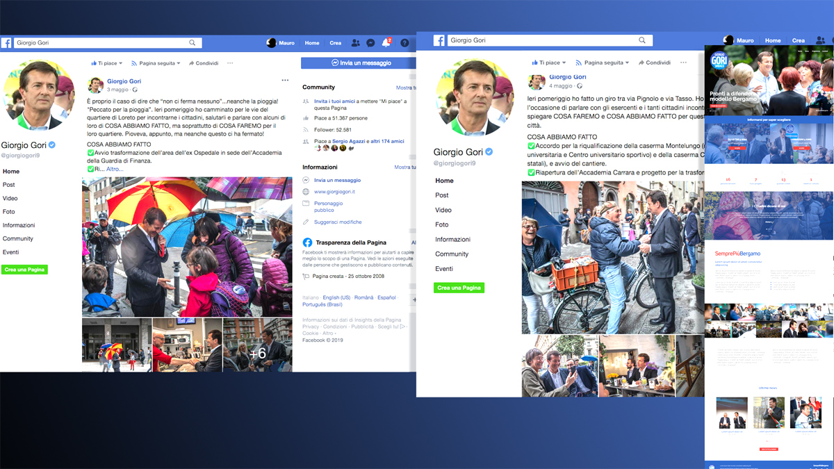 I social documentano il day by day di Gori nei quartieri