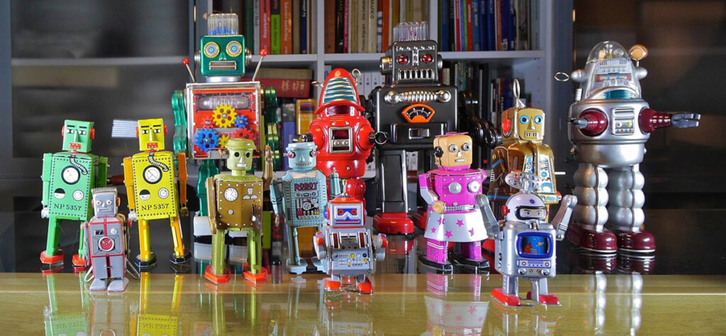 A proposito, questa è la mia collezione di robot