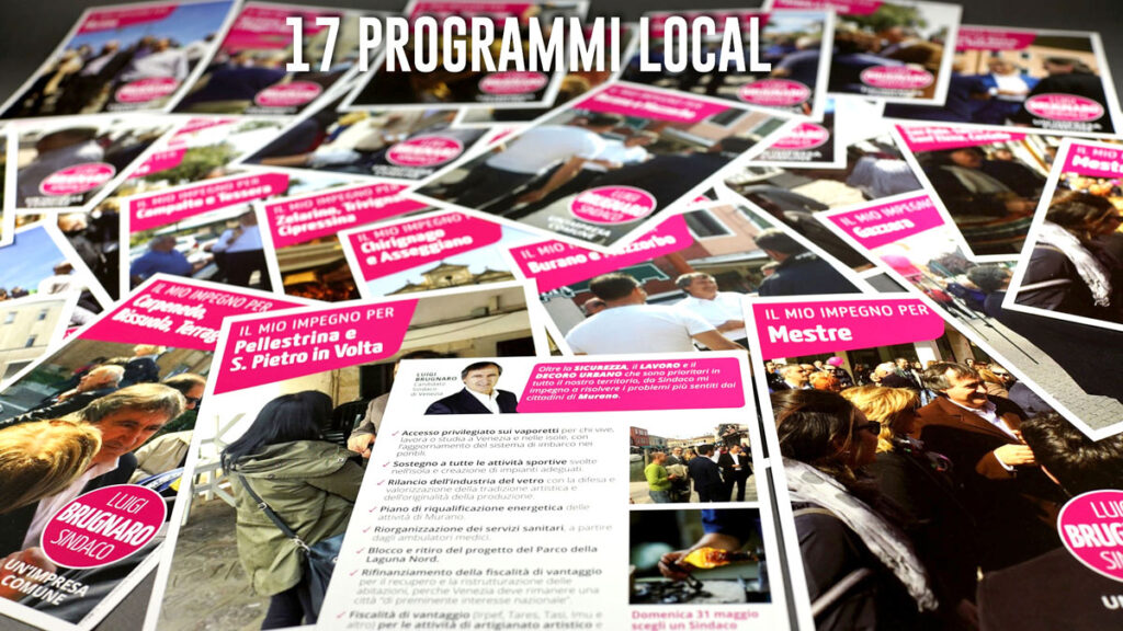 Le schede mirate con il programma per ogni quartiere