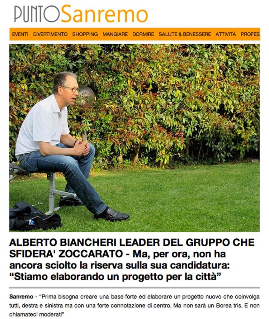 Biancheri candidato in forse