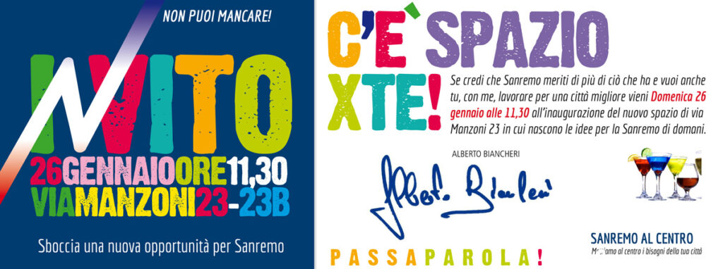 L'invito all'inaugurazione del Point