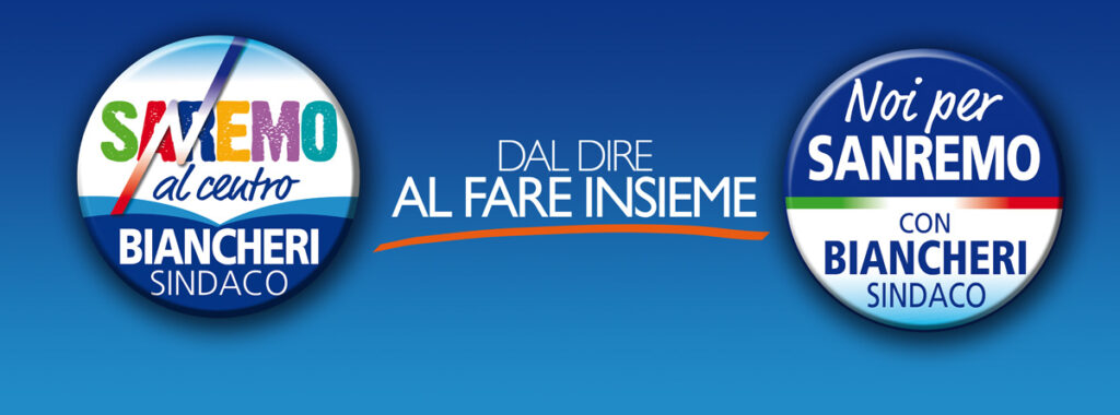 I simboli e il claim delle due liste civiche di Biancheri