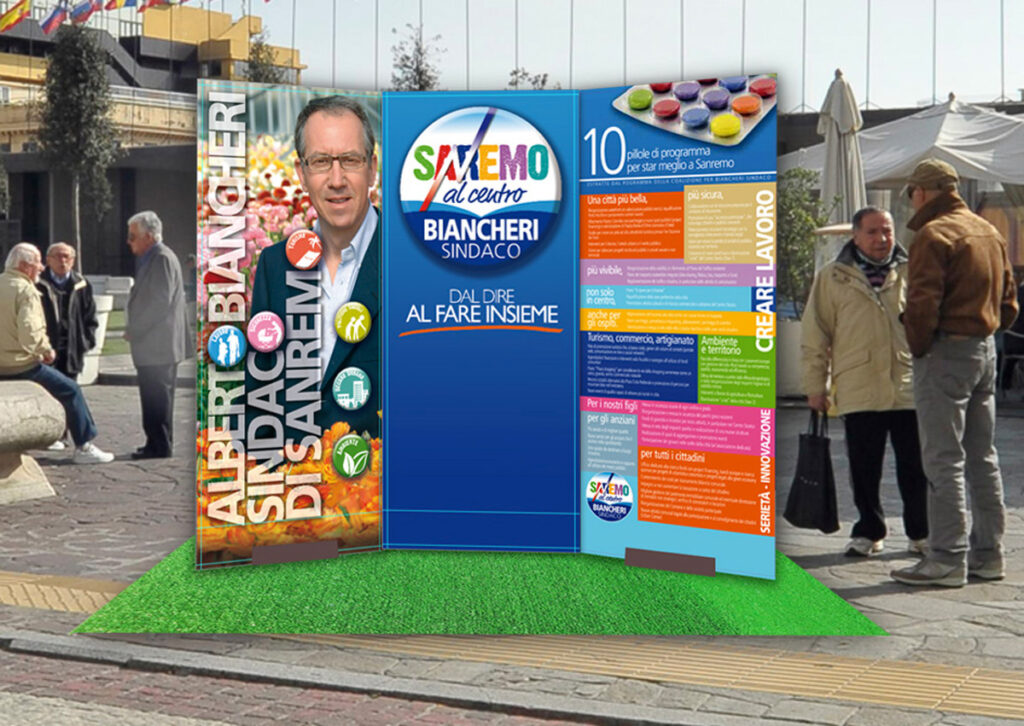 Il banchetto di Sanremo al centr