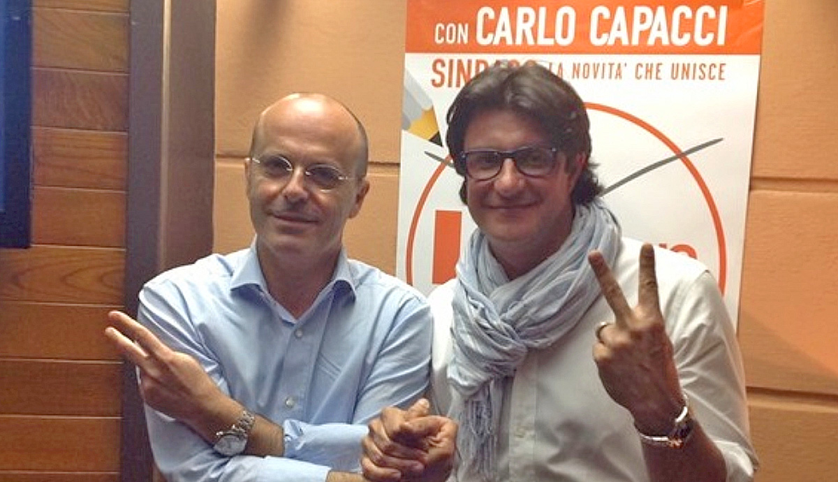 Capacci (a sinistra) con Strescino