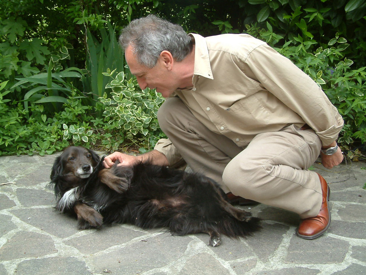 Il candidato Boiardi con il cane Ercole